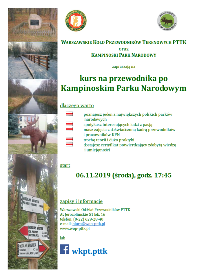 Kurs na przewodnika po Kampinowskim Parku Narodowym