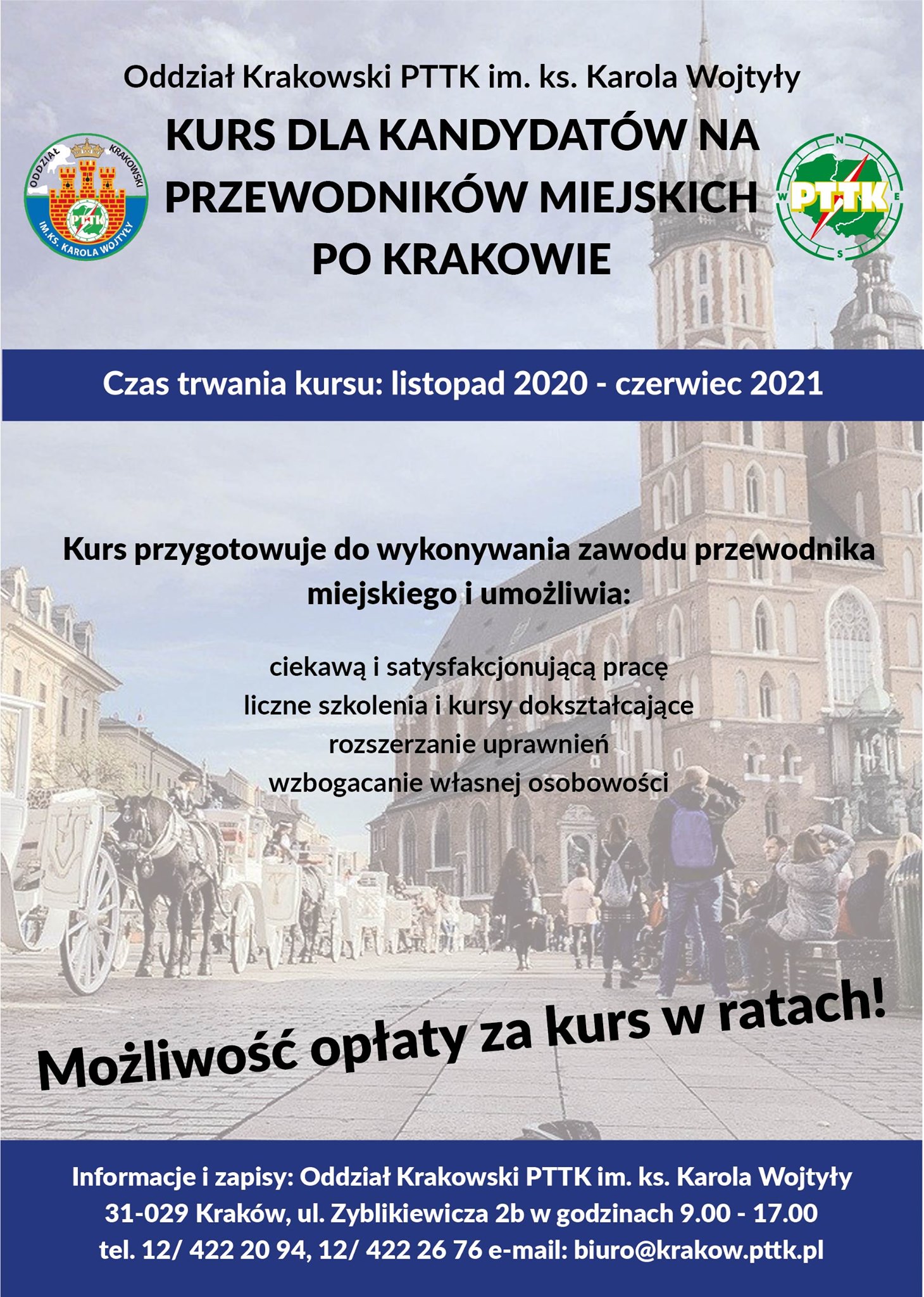 Kurs przewodników miejskich po Krakowie