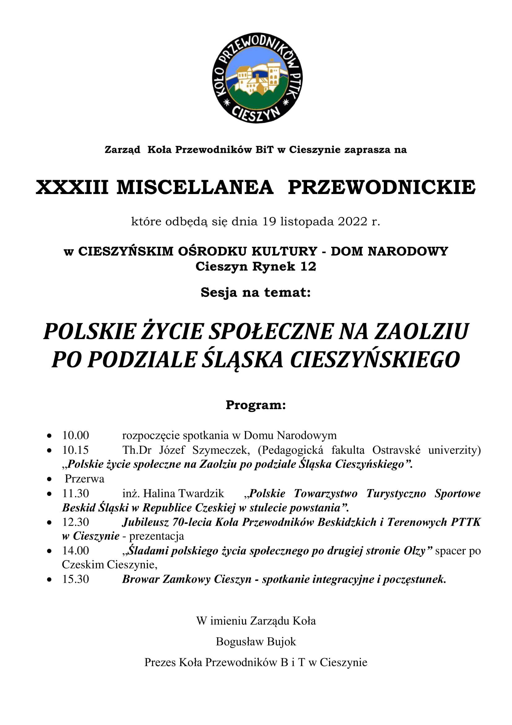 XXXIII Miscellanea Przewodnickiego w Cieszynie